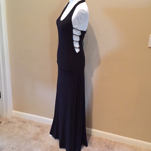 SKY Dress Chain Maxi Halter Open Sides Bodycon NWT - Picture 3 of 8